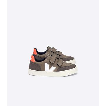 Veja V-12 CANVAS Joggesko Barn Kaffe | NO 876XYU